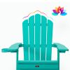 TALE Folding Adirondack Chair with Pullout Ottoman with Cup Holder;  Oversized;  Poly Lumber;   for Patio Deck Garden;  Backyard Furniture;  Easy to I