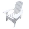 Outdoor or indoor Wood Adirondack chair with an hole to hold umbrella on the arm