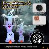 Holiday Backyard Decor Halloween Inflatable Horror Ghost  W/LED Lights