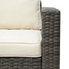 Patio Furniture Sets, 7-Piece Patio Wicker Sofa , Cushions, Chairs , a Loveseat , a Table and a Storage Box