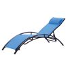 2PCS Set Chaise Lounges Outdoor Lounge Chair Lounger Recliner Chair For Patio Lawn Beach Pool Side Sunbathing