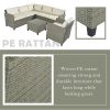 Patio Furniture Set, 5 Piece Outdoor Conversation Set, with Coffee Table, Cushions and Single Chair