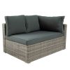 Patio Furniture Sets, 7-Piece Patio Wicker Sofa , Cushions, Chairs , a Loveseat , a Table and a Storage Box