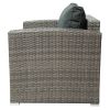 Patio Furniture Sets, 7-Piece Patio Wicker Sofa , Cushions, Chairs , a Loveseat , a Table and a Storage Box