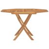 Folding Patio Table 47.2"x47.2"x29.5" Solid Wood Teak