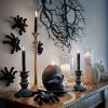 1pc, 15.75in Black Halloween Wreath, Black Wreath Halloween Door Wreath Decorations Halloween Party Decorations Halloween Ornament, Halloween Decor, H