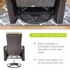 Outdoor Patio Rattan Wicker Swivel Recliner Chair;  Adjustable Reclining Chair 360Â¬âˆž Rotating with Water Resistant Cushions