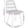 5 Piece Patio Dining Set Poly Rattan