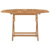 Folding Patio Table 47.2"x47.2"x29.5" Solid Wood Teak