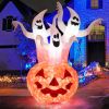 Happy Halloween Inflatable Spoof Ghost Yard Decoration With LED Lights