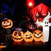 Halloween Festives Inflatable Spoof Ghost Yard Decoration With LED Lights