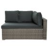 Patio Furniture Sets, 7-Piece Patio Wicker Sofa , Cushions, Chairs , a Loveseat , a Table and a Storage Box