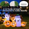 Halloween Festives Inflatable Spoof Ghost Yard Decoration With LED Lights