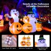 Halloween Festives Inflatable Spoof Ghost Yard Decoration With LED Lights