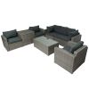 Patio Furniture Sets, 7-Piece Patio Wicker Sofa , Cushions, Chairs , a Loveseat , a Table and a Storage Box