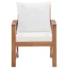 4 Piece Garden Lounge Set with Cushions Solid Acacia Wood