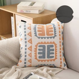 Nordic Style Back Cushion Office Fabric Bedside Cushion (Option: Sicily Orange-single pillow case)