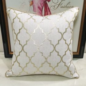 Chair Pillow Cover Light Luxury And Simplicity Modern Beige Gold (Option: Beige Gold AB Edge Type-50x50cmPillowcase)